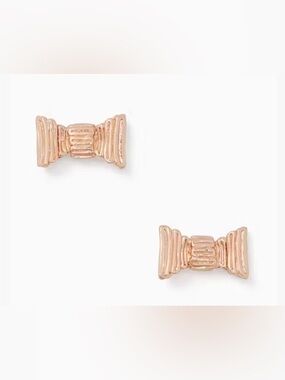 NWOT Kate Spade New York Women’s "All Wrapped Up" Bow Stud Earrings, Rose Gold